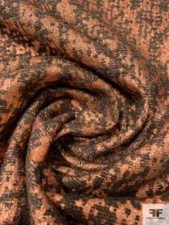 Italian Silk And Wool Metallic Brocade - Copper/Brown -Fabrics And Fabrics Store 4906 3