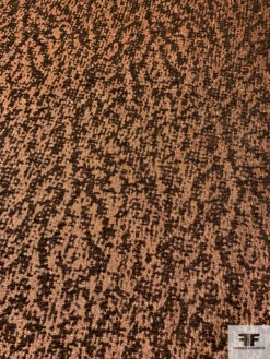Italian Silk And Wool Metallic Brocade - Copper/Brown -Fabrics And Fabrics Store 4906 4