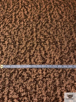 Italian Silk And Wool Metallic Brocade - Copper/Brown -Fabrics And Fabrics Store 4906 5