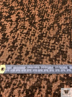 Italian Silk And Wool Metallic Brocade - Copper/Brown -Fabrics And Fabrics Store 4906 6