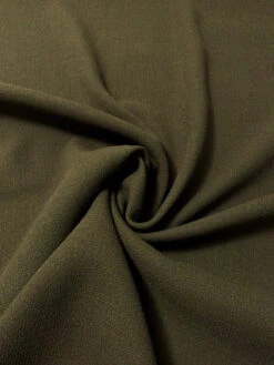 Double-Faced Wool Crepe - Dark Olive Green -Fabrics And Fabrics Store 4989 1