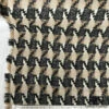 Houndstooth-Look Loosely Woven Wool Tweed - Black/Beige -Fabrics And Fabrics Store 5195 Wool