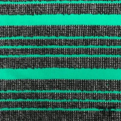 Italian Textured Boucle And Rib Striped Novelty Suiting - Green/Grey/Black