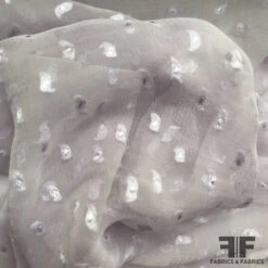 Dot Burnout Chiffon - Lavender