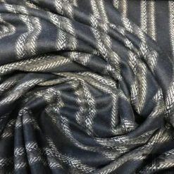 Old School Striped Cotton Knit - Grey/Navy/White -Fabrics And Fabrics Store 5303 STRIPE1