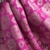 Geometric Metallic Brocade - Magenta/Silver -Fabrics And Fabrics Store 5437 BMB1