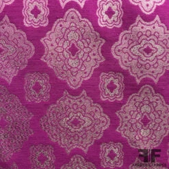 Geometric Metallic Brocade - Magenta/Silver 8 Geometric Metallic Brocade - Magenta/Silver -Fabrics And Fabrics Store 5437 BMB3