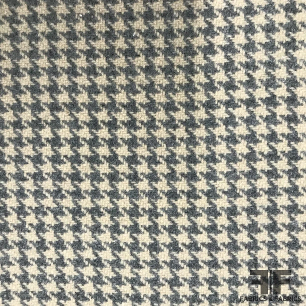 Italian Wool Houndstooth Coating - Grey/Ivory 3 Italian Wool Houndstooth Coating - Grey/Ivory