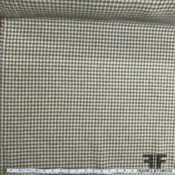 Italian Wool Houndstooth Coating - Grey/Ivory 5 Italian Wool Houndstooth Coating - Grey/Ivory - Image 3