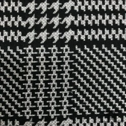 Glen Plaid Wool Coating - Black/White