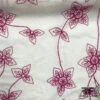 Floral Embroidered Cotton - Magenta/White 2 Floral Embroidered Cotton - Magenta/White -Fabrics And Fabrics Store 5790 EMB COTTON1