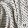 Striped Wool Tweed - Ivory/Black/Red