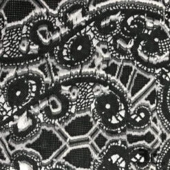 Italian Paisley-Like Novelty Woven Burnout - Black/White 7 Italian Paisley-Like Novelty Woven Burnout - Black/White -Fabrics And Fabrics Store 6040 novelty