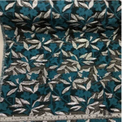 Italian Metallic Fil Coupé Organza - Teal/Silver/Black 8 Italian Metallic Fil Coupé Organza - Teal/Silver/Black -Fabrics And Fabrics Store 6089 ORGANZA1