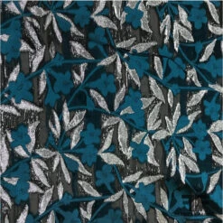 Italian Metallic Fil Coupé Organza - Teal/Silver/Black 9 Italian Metallic Fil Coupé Organza - Teal/Silver/Black -Fabrics And Fabrics Store 6089 ORGANZA2