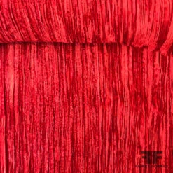 Solid Crinkled Micro Velvet - Red -Fabrics And Fabrics Store 6184 micro velvet2