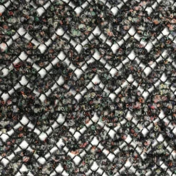 Chevron Boucle Wool Crochet Knit - Grey/Multicolor