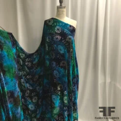 Anna Sui Cut Silk Velvet - Blue/Green 11 Anna Sui Cut Silk Velvet - Blue/Green -Fabrics And Fabrics Store 6359 vbo floral mann