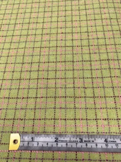 Italian Plaid Wool Tweed - Green/Maroon/Pink 11 Italian Plaid Wool Tweed - Green/Maroon/Pink -Fabrics And Fabrics Store 6360REDO 5