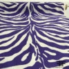 Zebra Striped Silk Charmeuse - Purple/White