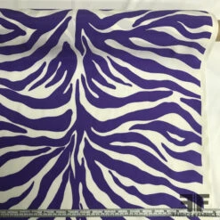 Zebra Striped Silk Charmeuse - Purple/White 8 Zebra Striped Silk Charmeuse - Purple/White -Fabrics And Fabrics Store 6394 zebra roll