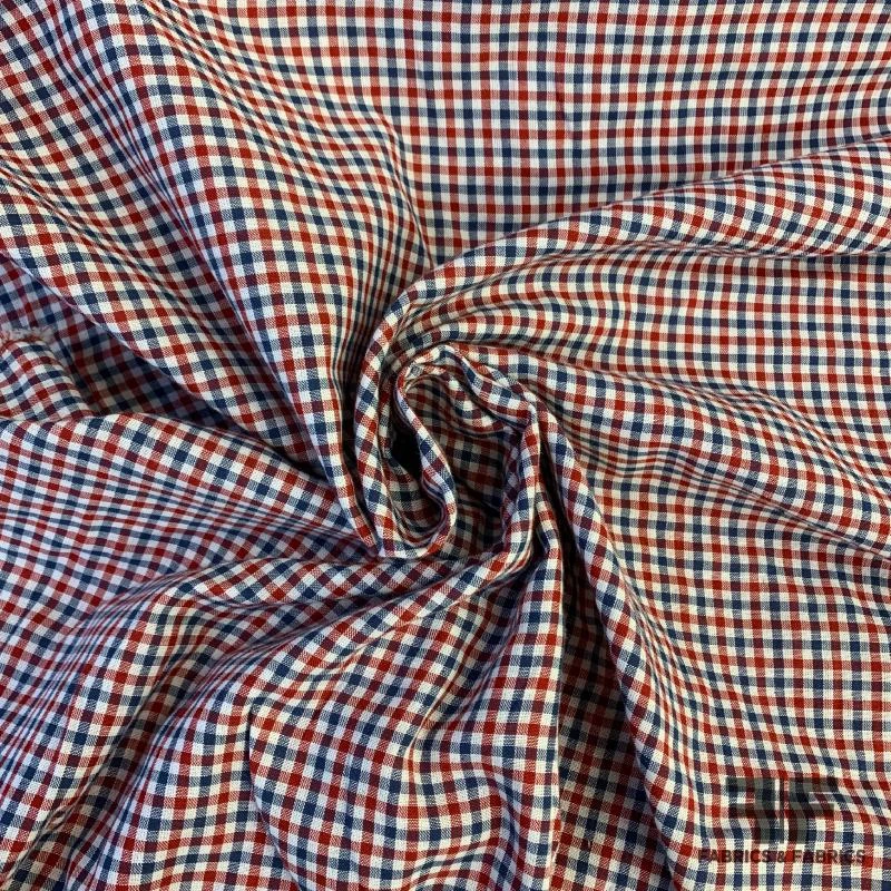 Double-Faced Reversible Cotton Gingham- Red/White/Blue 4 Double-Faced Reversible Cotton Gingham- Red/White/Blue - Image 2