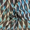 Ikat Cotton Oxford Cloth - Blue/Black/White