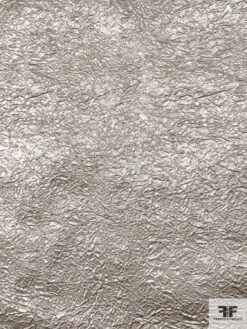 Metallic Hammered Poly Blend Stretch Satin - Light Silver/Grey -Fabrics And Fabrics Store 6711 4