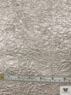 Metallic Hammered Poly Blend Stretch Satin - Light Silver/Grey -Fabrics And Fabrics Store 6711 5