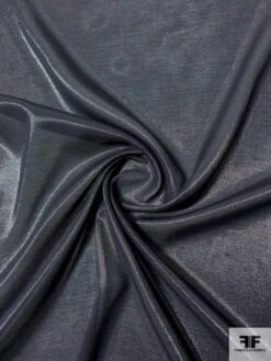 Italian Twill Woven Sheer Lamé - Midnight Navy -Fabrics And Fabrics Store 6718 2
