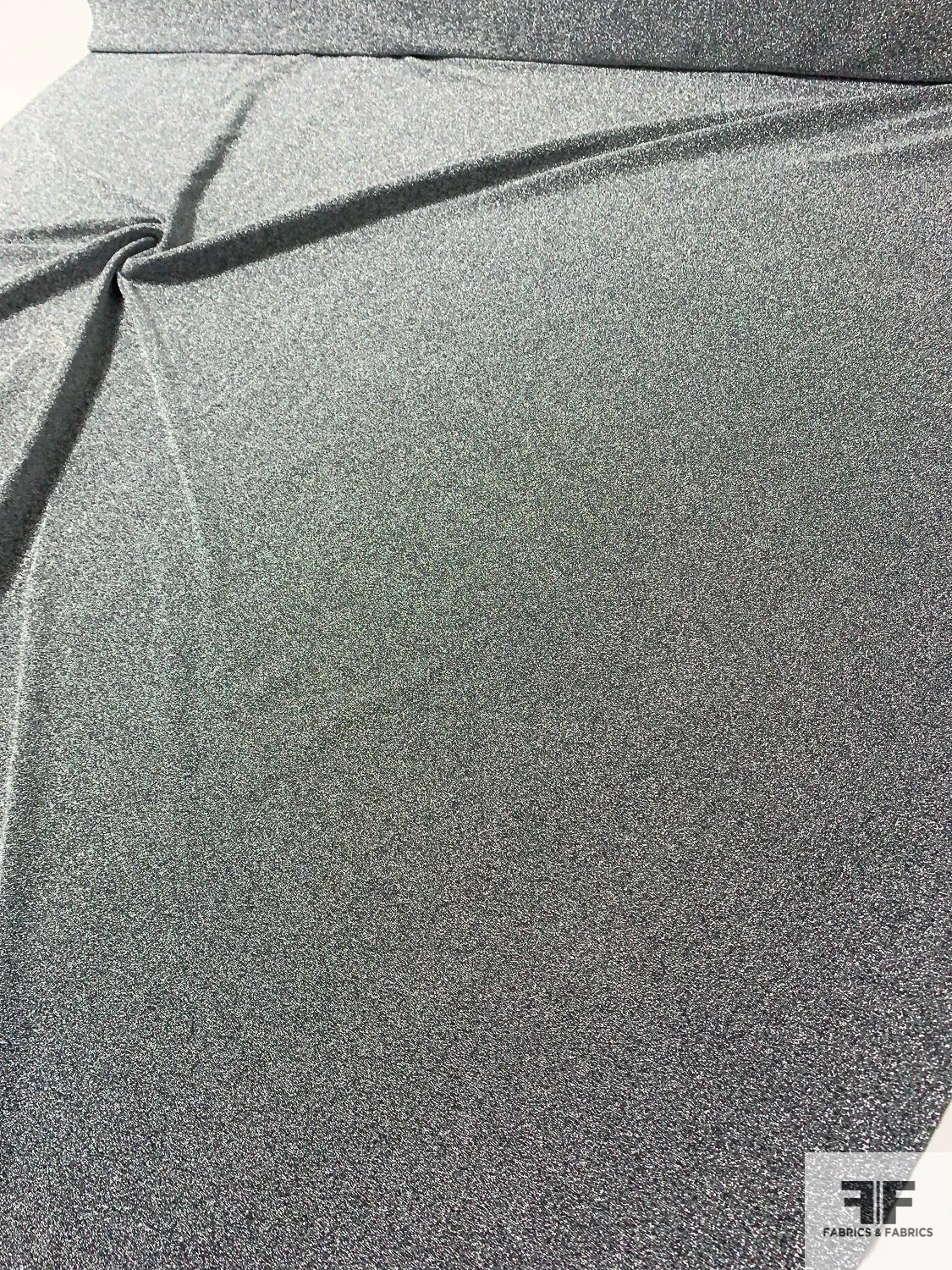 Metallic Stretch Poly Lurex Knit - Silver/Black 8 Metallic Stretch Poly Lurex Knit - Silver/Black - Image 6