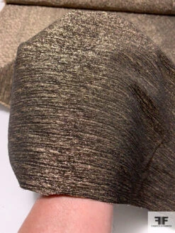 Textured High Stretch Knit Lamé - Gold/Black
