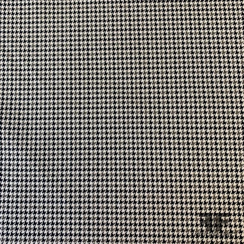 Italian Metallic Houndstooth Stretch Cotton Suiting - Black/Pale Nude 7 Italian Metallic Houndstooth Stretch Cotton Suiting - Black/Pale Nude - Image 5