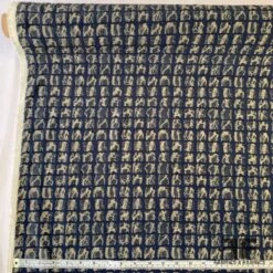 Geometric Stretch Silk Crepe De Chine - Navy/Taupe 7 Geometric Stretch Silk Crepe De Chine - Navy/Taupe -Fabrics And Fabrics Store 6773 cdc 1