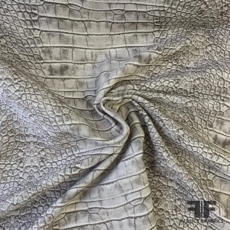 Animal Stretch Woven Pique Cotton - Brown/White 3 Animal Stretch Woven Pique Cotton - Brown/White