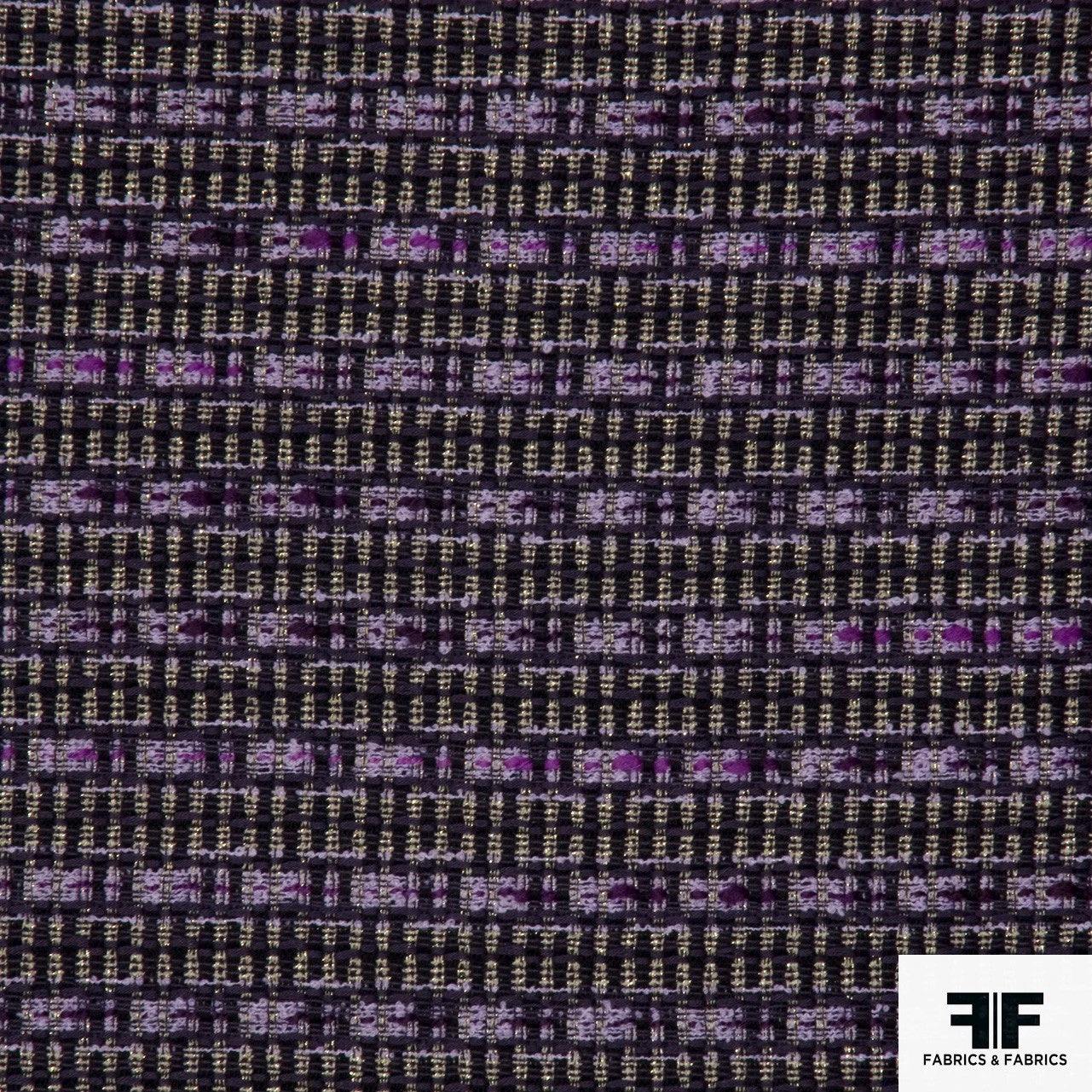 Geometric Wool Tweed - Purple 3 Geometric Wool Tweed - Purple