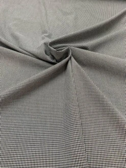 Classic Mini-Gingham Cotton Mini-Seersucker Shirting - Blue / White