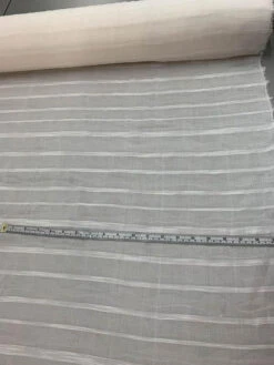 Italian Cotton-Rayon Stripe Jacquard - White -Fabrics And Fabrics Store 7071 1