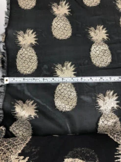 Christian Siriano Novelty Metallic Pineapple Fil Coupé Poly Organza - Black / Gold -Fabrics And Fabrics Store 7112 4