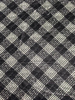 French Diagonal Glen Plaid High-Pile Velvet - Black / Sage 9 French Diagonal Glen Plaid High-Pile Velvet - Black / Sage -Fabrics And Fabrics Store 7167 2