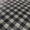French Diagonal Glen Plaid High-Pile Velvet - Black / Sage -Fabrics And Fabrics Store 7167 3