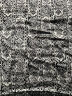 Persian Arches Striped Printed Velvet - Silver / Black 11 Persian Arches Striped Printed Velvet - Silver / Black -Fabrics And Fabrics Store 7194 1