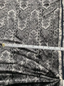 Persian Arches Striped Printed Velvet - Silver / Black 9 Persian Arches Striped Printed Velvet - Silver / Black -Fabrics And Fabrics Store 7194 4