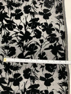 Wild Flower Cut Velvet - Black 9 Wild Flower Cut Velvet - Black -Fabrics And Fabrics Store 7197 6