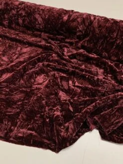 Solid Crushed Velvet - Bordeaux