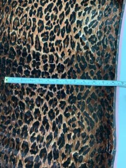 Cheetah Printed Velvet - Brown / Black -Fabrics And Fabrics Store 7235 4
