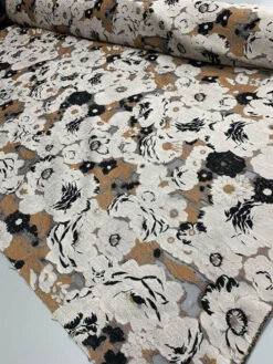 Italian Heavy-Weight Floral Fil Coupé Novelty Brocade - Beige / Brown / Black 10 Italian Heavy-Weight Floral Fil Coupé Novelty Brocade - Beige / Brown / Black -Fabrics And Fabrics Store 7404 2