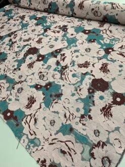 Italian Heavy-Weight Floral Fil Coupé Novelty Brocade - Grey / Teal / Plum 9 Italian Heavy-Weight Floral Fil Coupé Novelty Brocade - Grey / Teal / Plum -Fabrics And Fabrics Store 7405 2