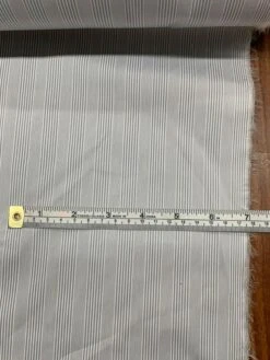 Striped Stretch Cotton Shirting - Grey / White -Fabrics And Fabrics Store 7456 3