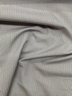 Mini Plaid Cotton Shirting - Blue / Grey / Purple